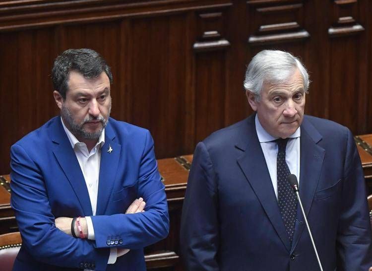 Matteo Salvini e Antonio Tajani (Ipa)