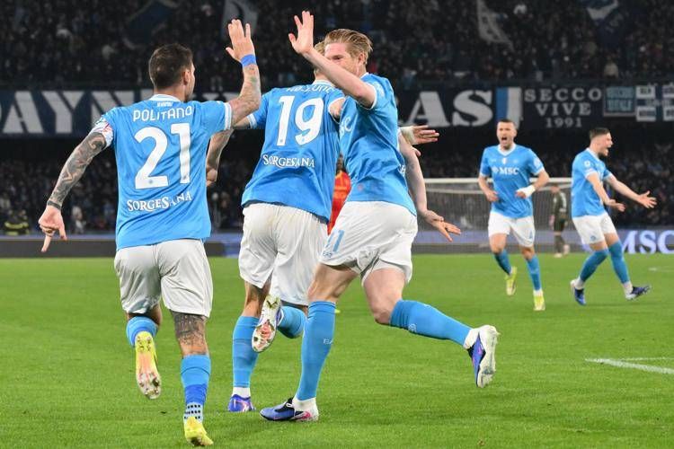 Politano esulta dopo il gol - Fotogramma/IPA