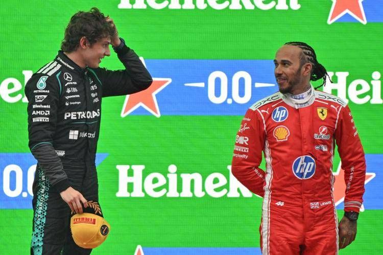 Kimi Antonelli e Lewis Hamilton