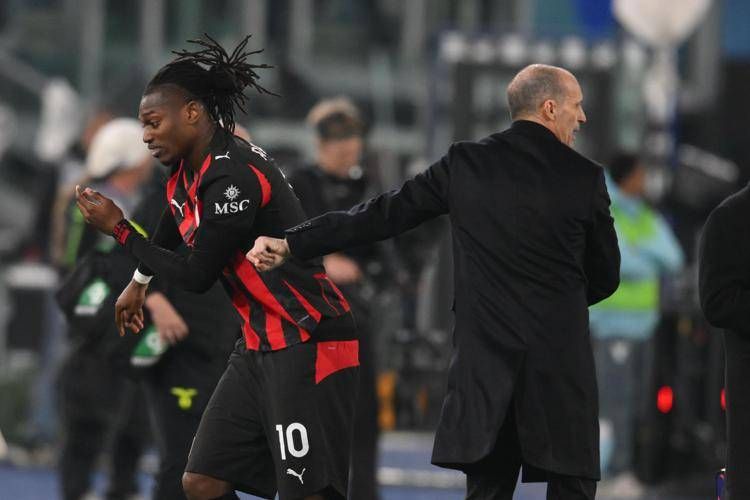 Leao rifiuta l'abbraccio di Allegri - Fotogramma/IPA