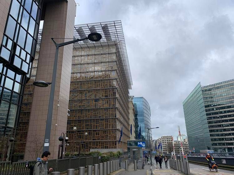 La sede del Consiglio Ue a Bruxelles (foto Adnkronos)