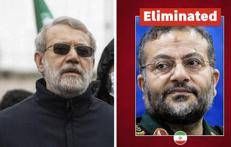 Ali Larijani e Gholam Reza Soleimani (Afp)