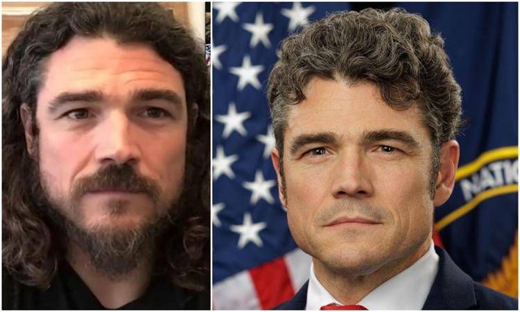 Joe Kent nel 2020 e nella foto ufficiale