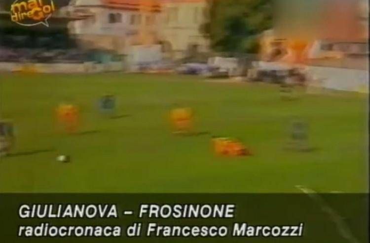 Un frame della telecronaca