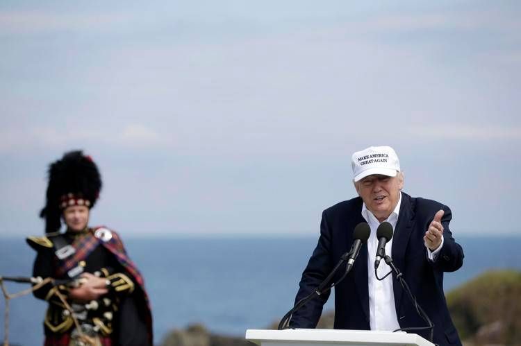 Donald Trump a Turnberry - (Bloomberg)
