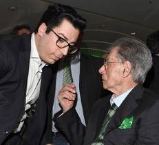 Umberto Bossi e il figlio Renzo