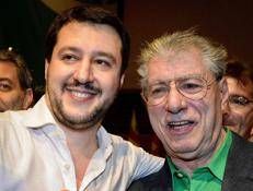 Matteo Salvini con Umberto Bossi nella foto postata dal segretario della Lega sui social