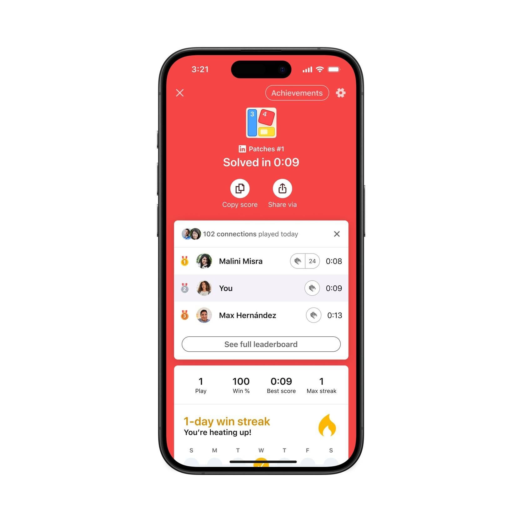 connections leaderboard updates