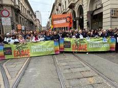Il corteo a Torino
