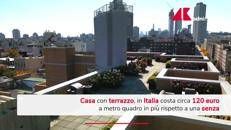 Quanto vale il terrazzo? In Italia fa salire i prezzi delle case di circa 120euro/mq