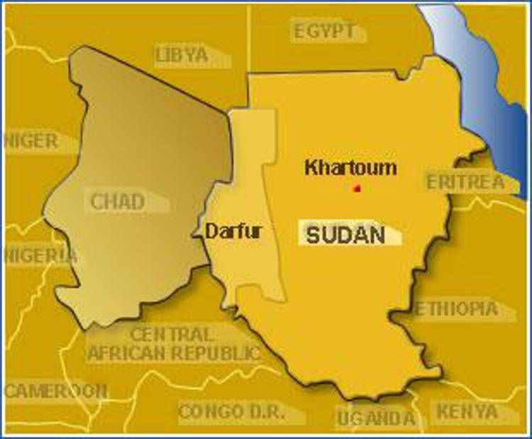 La mappa del Darfur