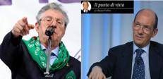 Umberto Bossi e Marco Follini (Fotogramma/Ipa)