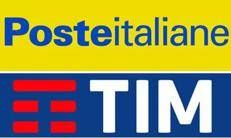 I loghi di Poste e Tim