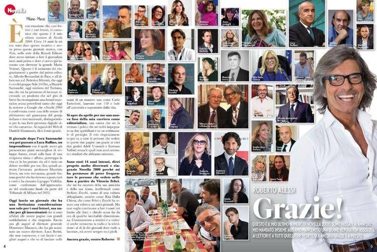 Roberto Alessi lascia Novella 2000: 