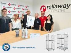 Rollawaycontainer ottiene la certificazione TÜV EN 12674 per i roll container