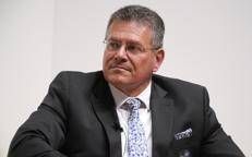 Il commissario europeo al Commercio Maros Sefcovic (Fotogramma/Ipa)