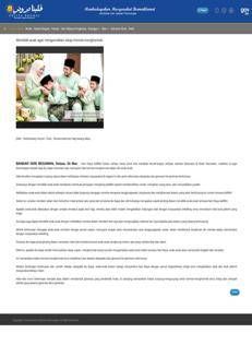 Brunei: The importance of inculcating values of respect in children during Hari Raya Aidilfitri