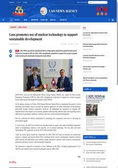 Laos: Accordo con l'IAEA per lo sviluppo sostenibile e l'uso pacifico dell'energia nucleare