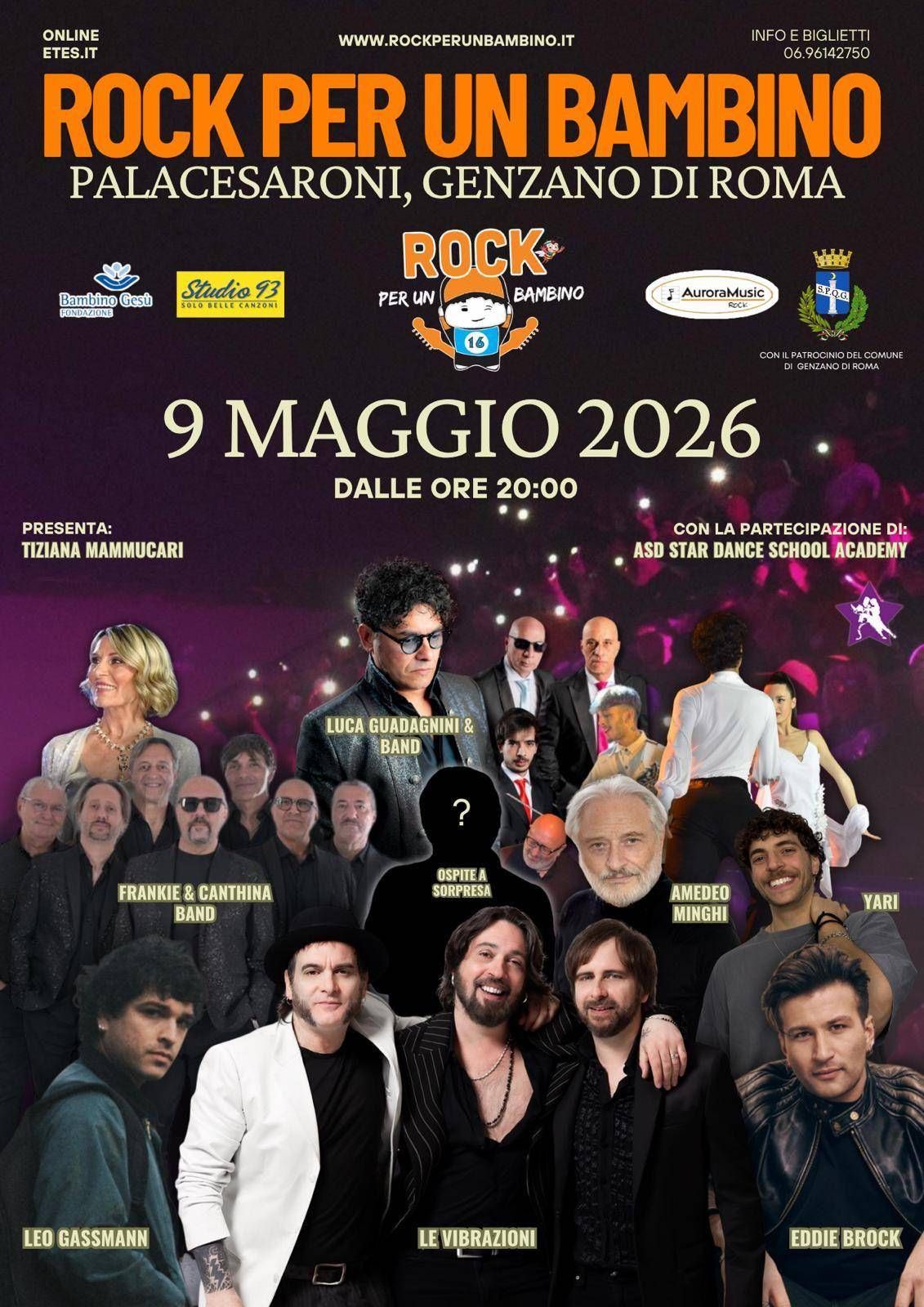 Musica e Solidarietà, a Genzano XVI edizione 'Rock per un bambino'