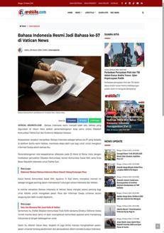 Indonesia: Bahasa Indonesia lingua ufficiale su Vatican News, accordo firmato a Roma