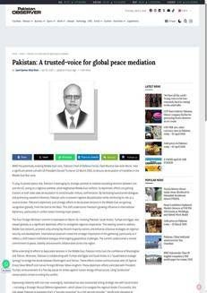 Pakistan: Defence Force Chief and US President Hold Talks on De-escalation in Middle East