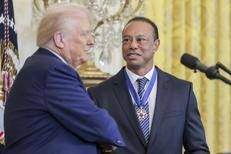 Tiger Woods e Donald Trump - Fotogramma/IPA