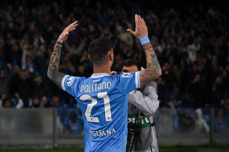 Napoli-Milan, l'esultanza di Politano dopo il gol - Fotogramma /Ipa