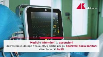 Sanità, assunzioni semplificate degli Oss dall'estero