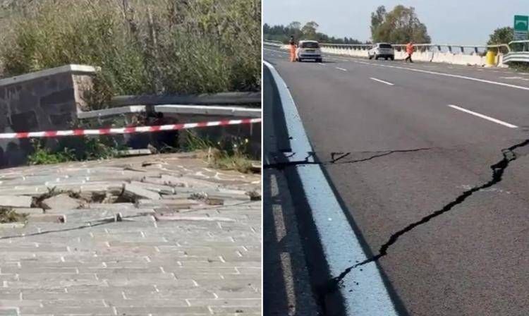 La frana di Petacciato e lo squarcio nell'autostrada