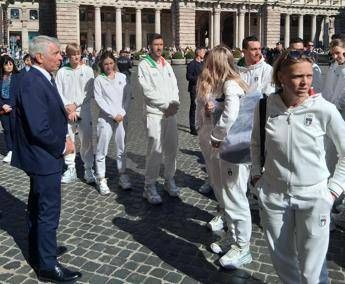 Milano-Cortina, gli azzurri a Palazzo Chigi da Meloni
