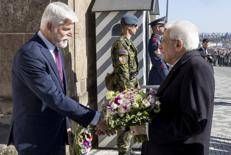 Il presidente Sergio Mattarella con l'omologo della Repubblica Ceca, Petr Pavel - (Foto Quirinale)