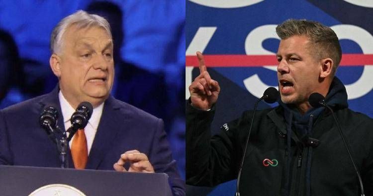 Viktor Orban e Peter Magyar (Afp)