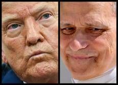 Donald Trump e Papa Leone XIV - Afp