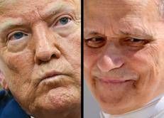 Donald Trump e Papa Leone XIV - Afp