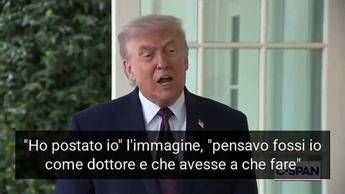 Trump e l'immagine come Gesù: 