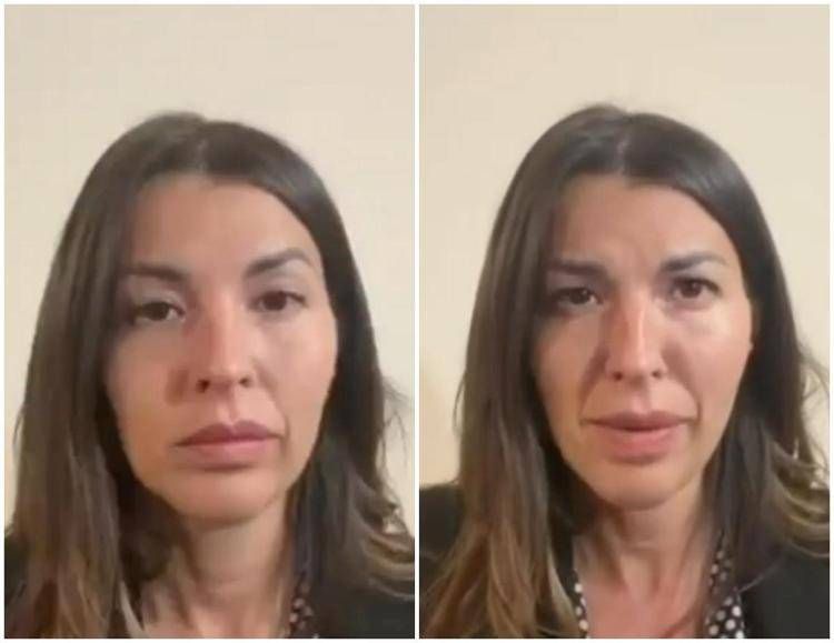 Claudia Conte riappare in video, senza trucco e con tono grave