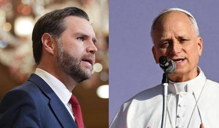 JD Vance e Papa Leone (Afp)