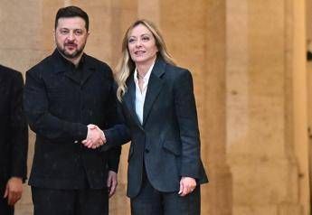 Volodymyr Zelensky e Giorgia Meloni a Palazzo Chigi - Fotogramma /Ipa