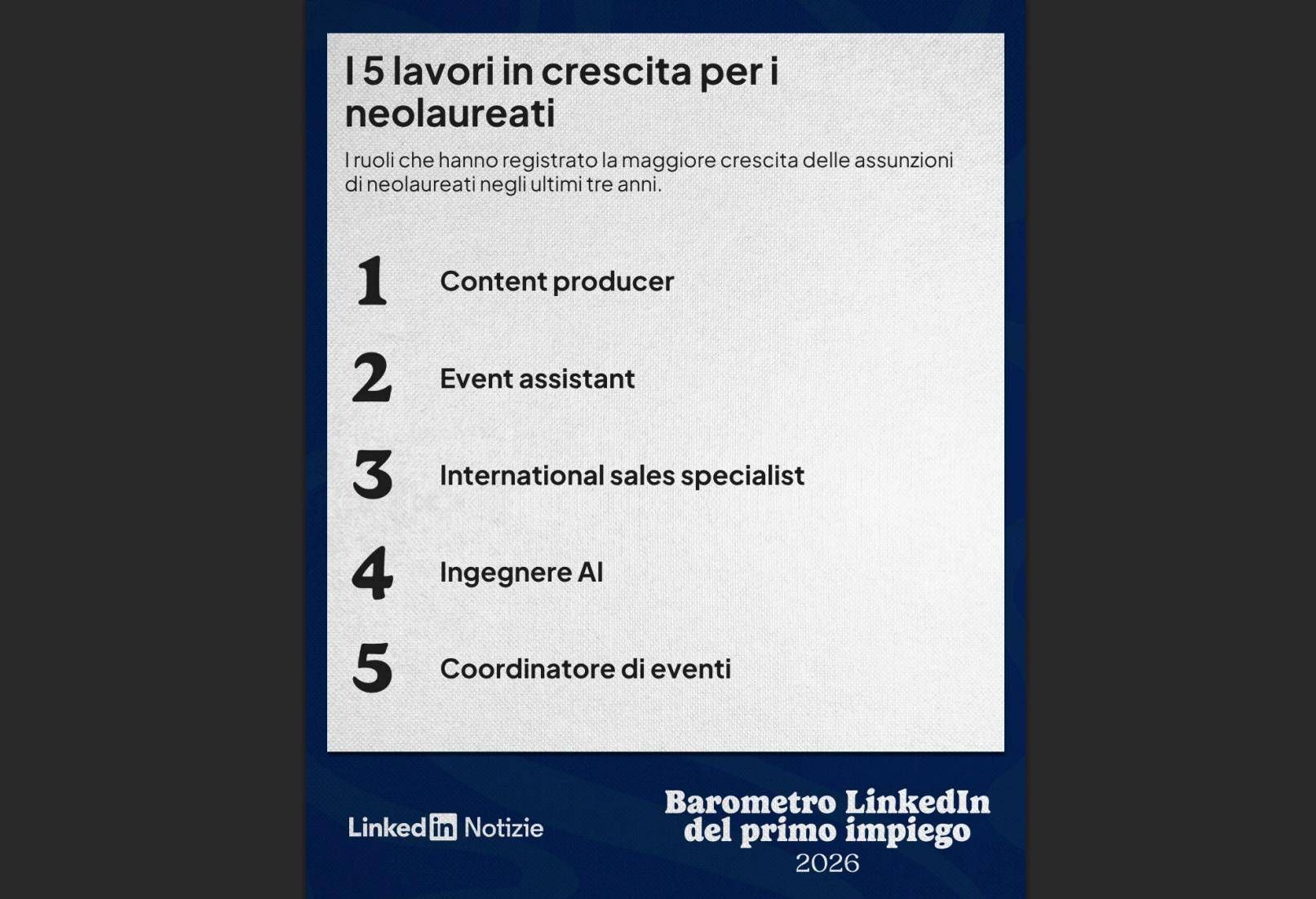 Primo impiego 2026, tendenze e lavori in crescita in Italia