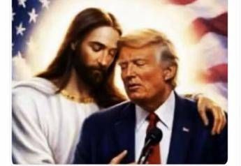 Trump abbracciato a Gesù: il post e la nuova polemica