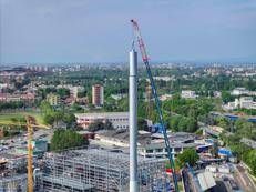 Gruppo Cap, conclusa installazione camino BioPiattaforma ZeroC a Sesto S.Giovanni