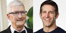 Tim Cook e John Ternus (Fotogramma/Ipa e sito della Apple)