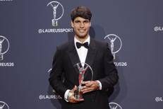 Carlos Alcaraz con il tutore al polso destro - Fotogramma/IPA