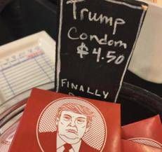 Un condom ispirato a Trump
