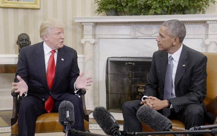 Donald Trump e Barck Obama nel 2016 - Fotogramma /Ipa