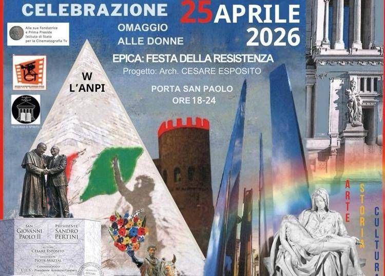 25 aprile, il capolavoro di Rossellini 'Roma città aperta' proiettato sulla Piramide Cestia
