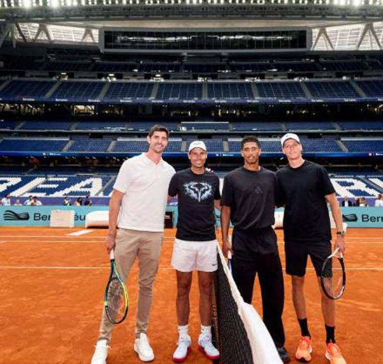 Sinner al Bernabeu con Courtois, Nadal e Bellingham - Instagram