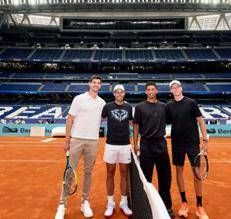 Sinner al Bernabeu con Courtois, Nadal e Bellingham - Instagram