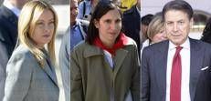 Giorgia Meloni, Elly Schlein e Giuseppe Conte (Fotogramma/Ipa)