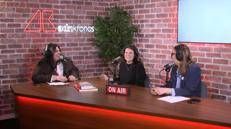 Carlotta Spallino negli studi dell'Adnkronos